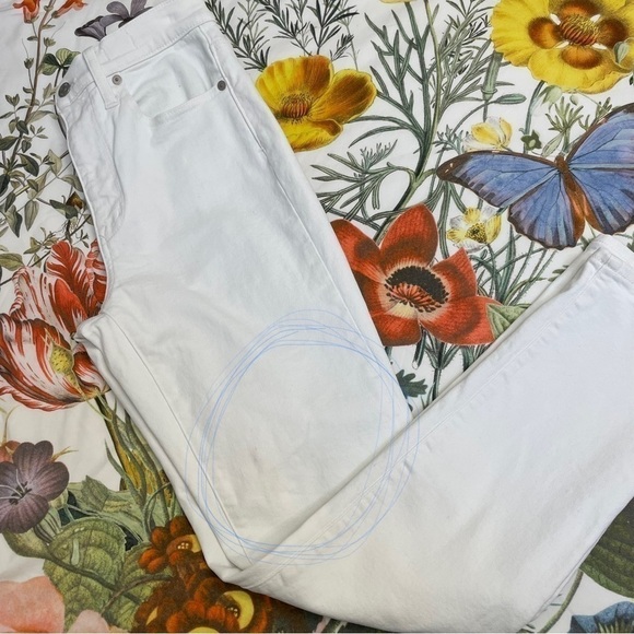 Madewell The High-Rise Slim Boyjean in Tile White size 24 - Picture 7 of 8